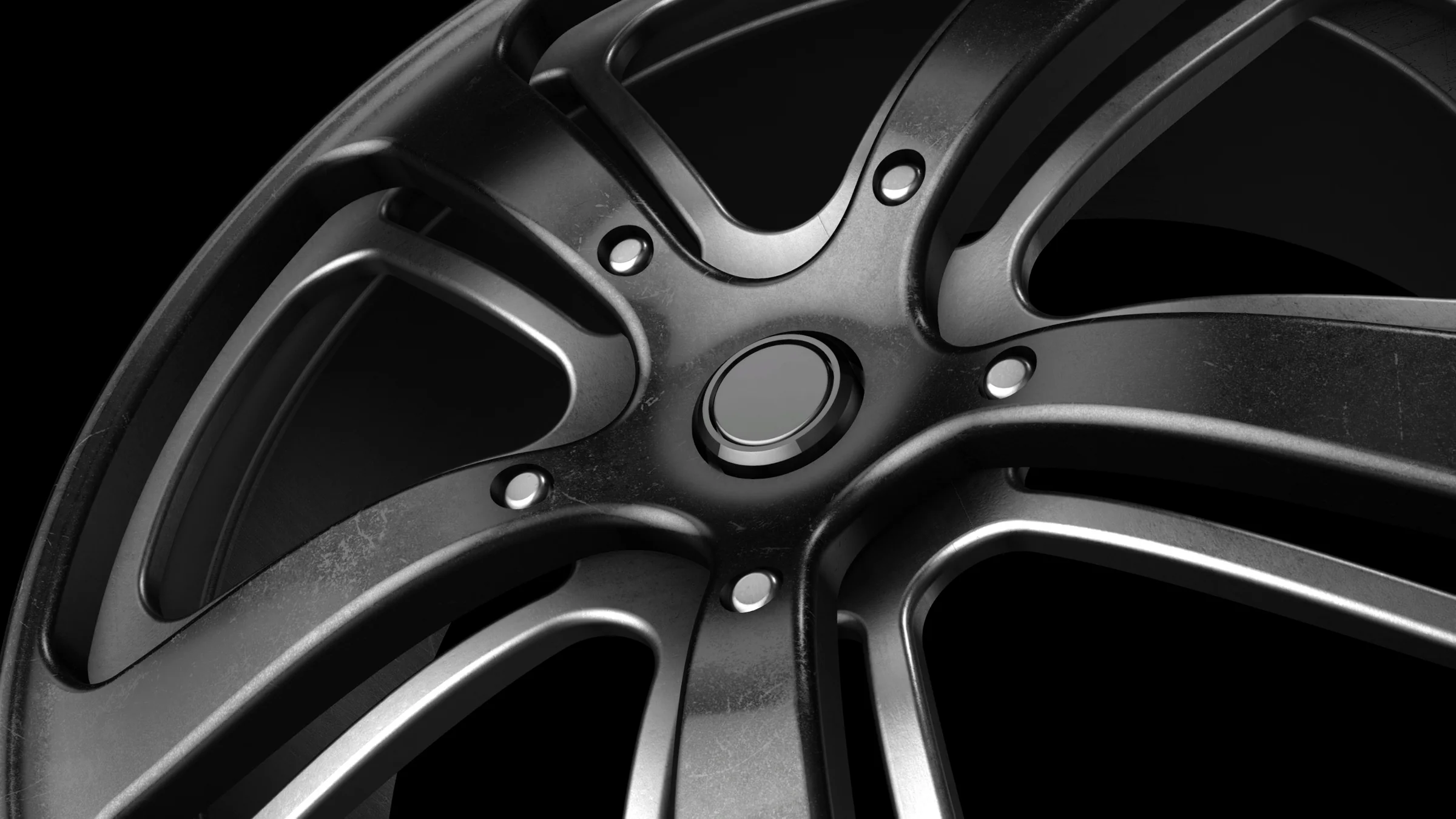 Close-up of a black VIVE wheel