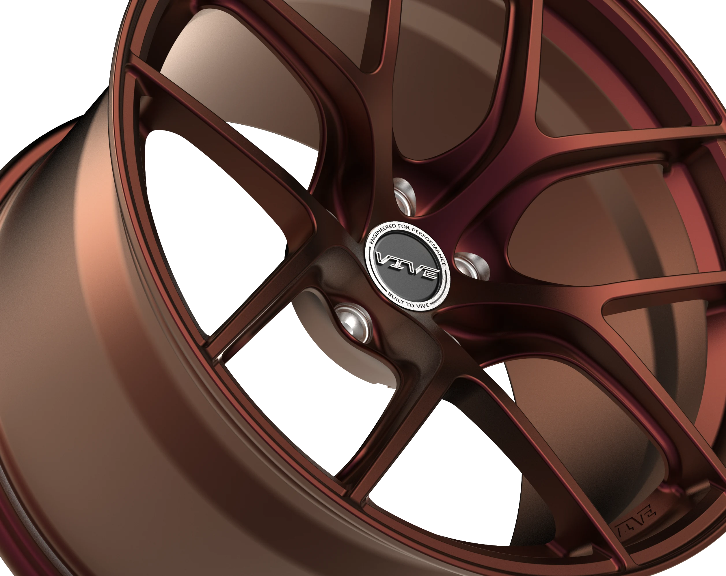 Copper ceramic surface spoke close-up
