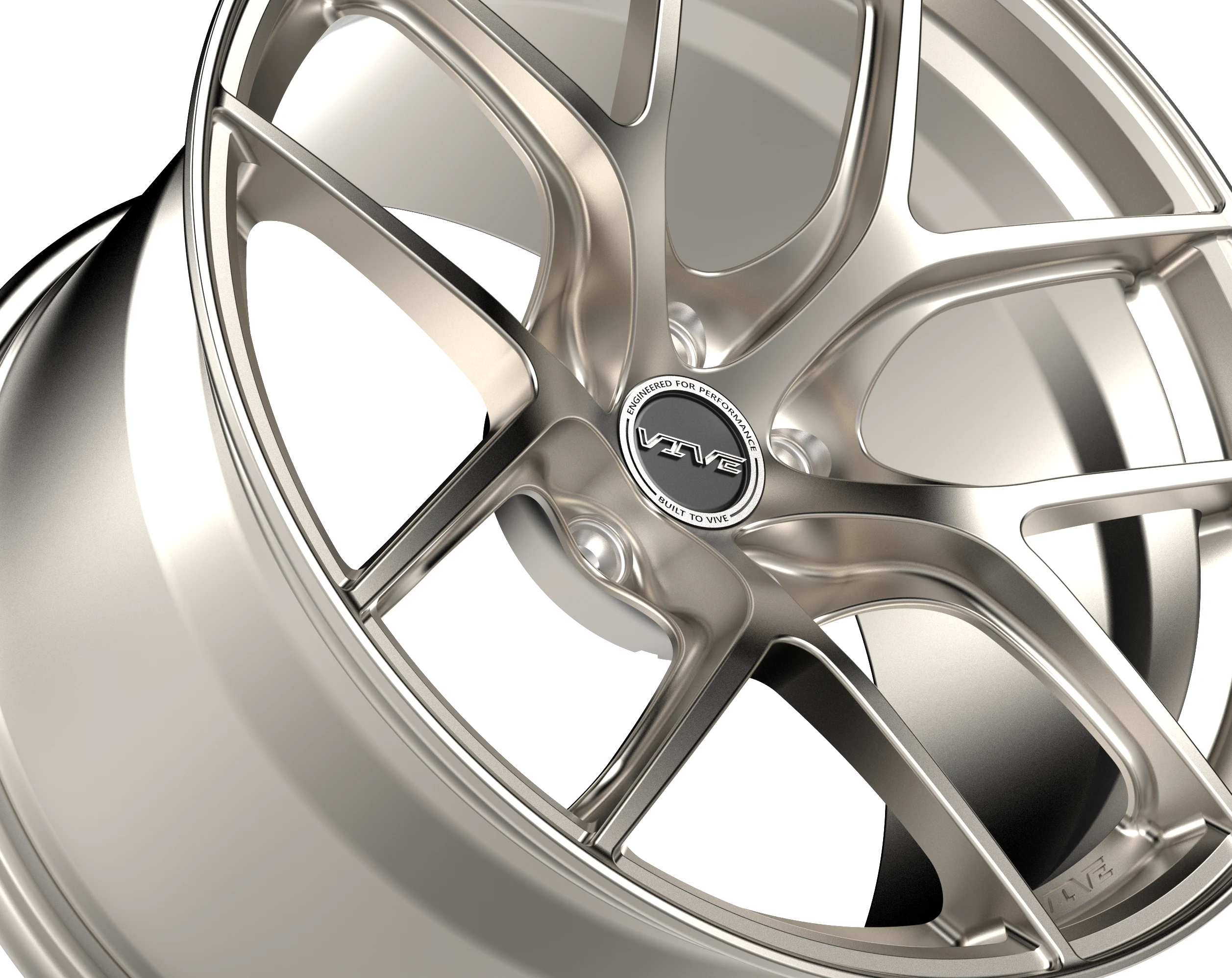 Silver ceramic surface spoke close-up